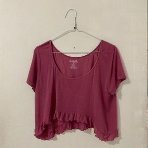 Intimately Free People pink ruffle crop top